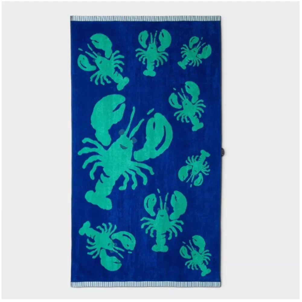 Roller Rabbit x Target Cobalt Blue Lobsters Beach Towel